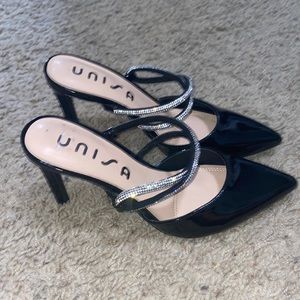 Brand new pointed toe heels with sparkle accents